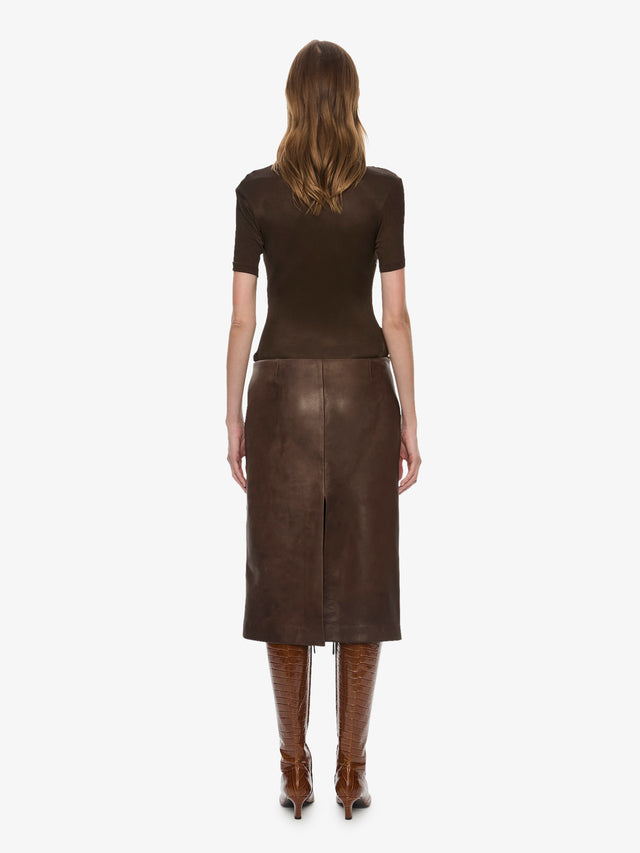 Redux Ribbed Leather Tee Dress