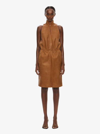 Dannie Leather Zipped Dress