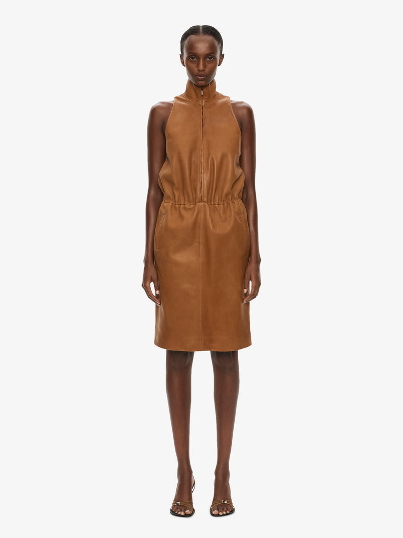 Dannie Leather Zipped Dress - Image 1