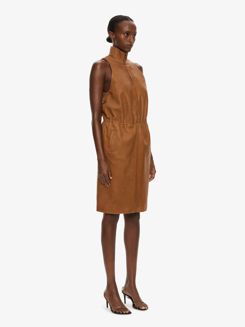 Dannie Leather Zipped Dress - Image 2