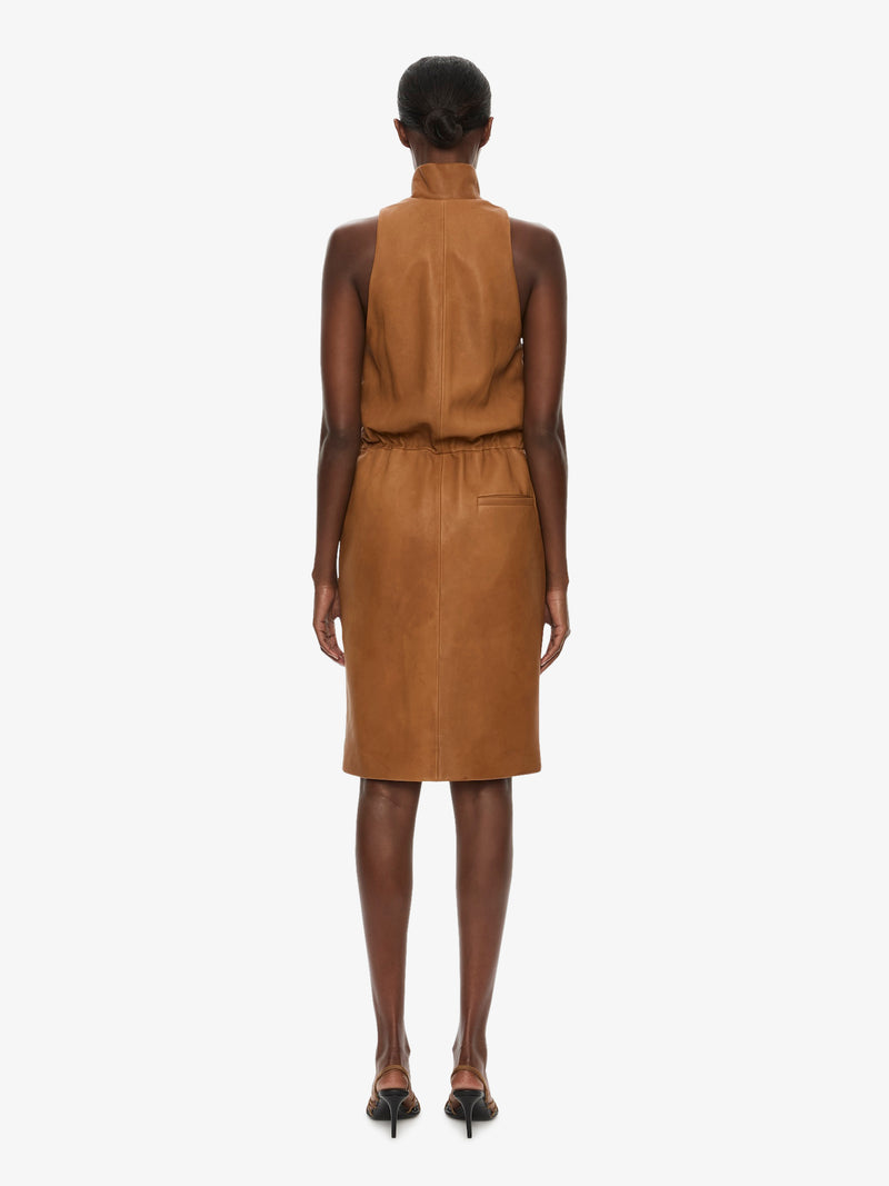 Dannie Leather Zipped Dress - Image 4