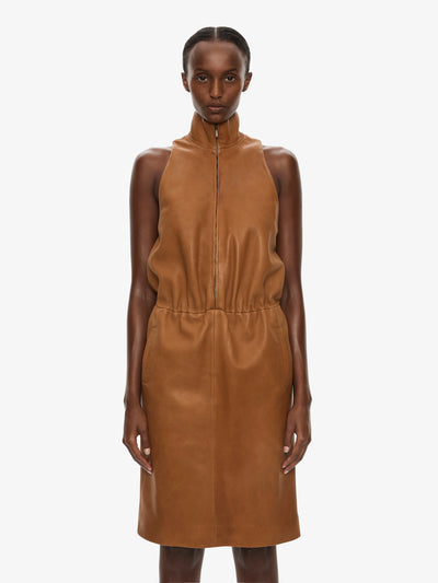 Dannie Leather Zipped Dress
