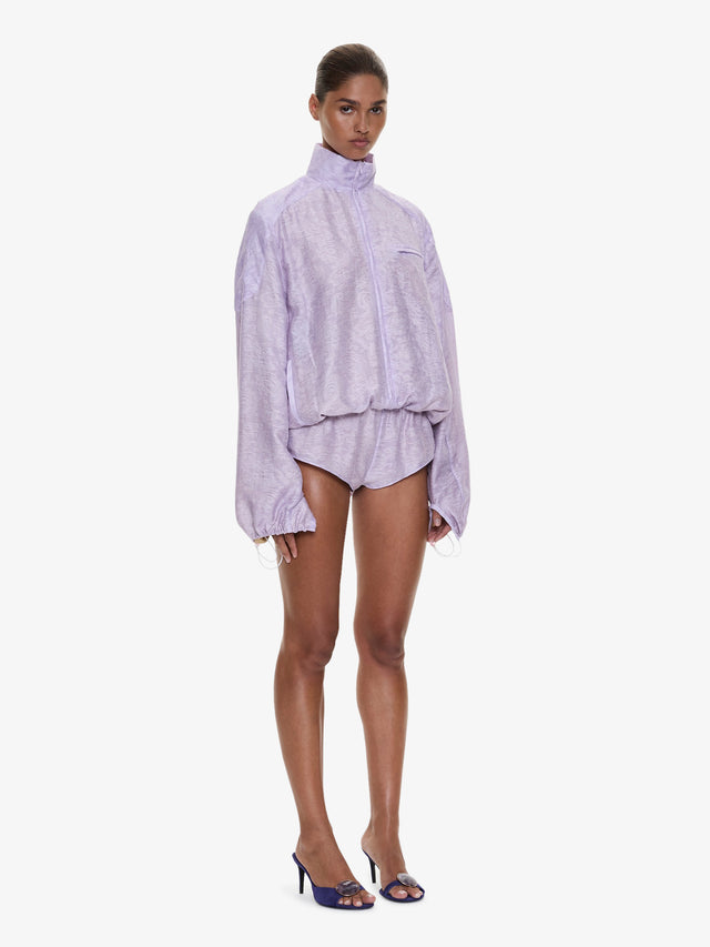 Light Leak Jacquard Zipped One Piece