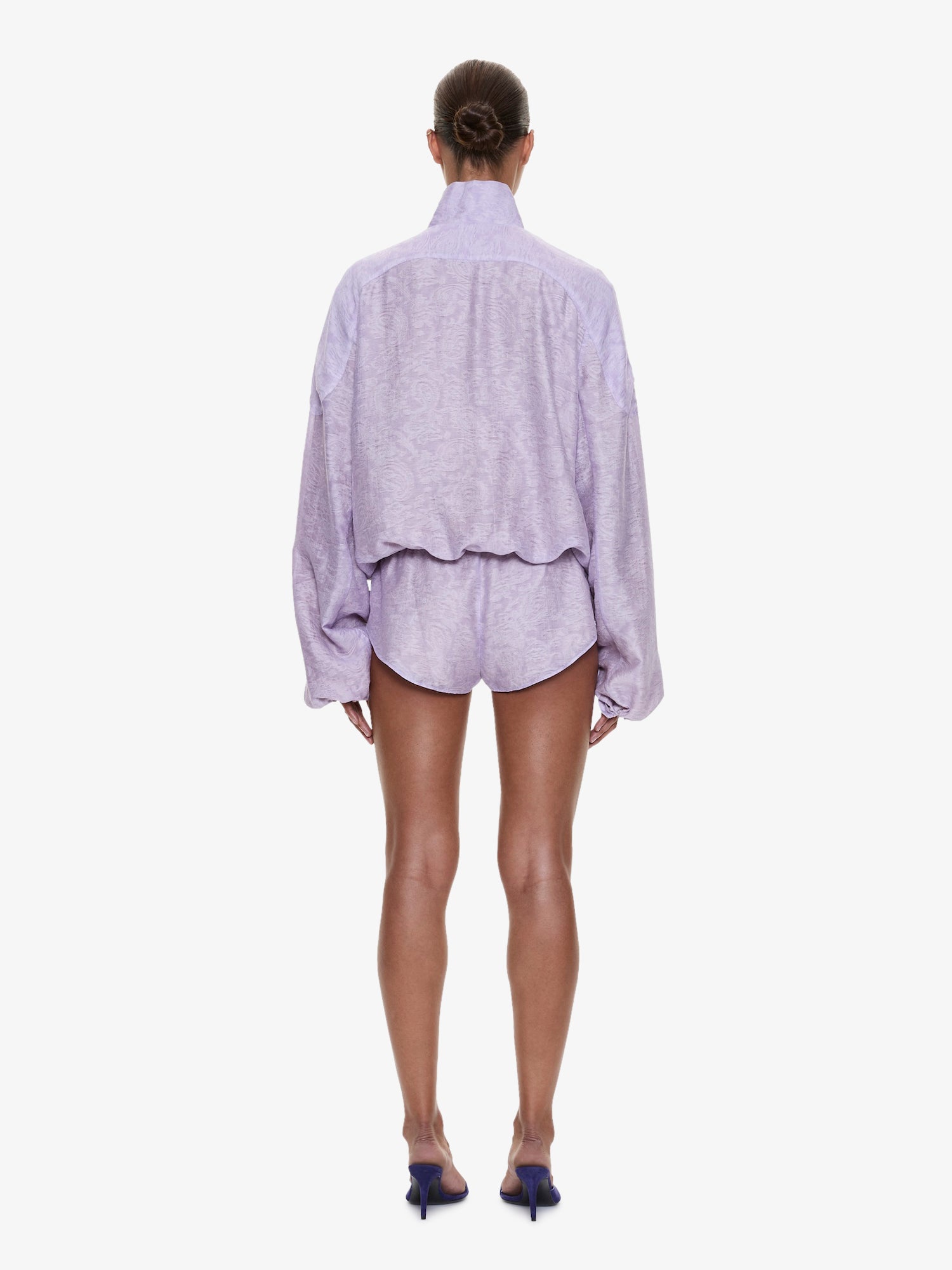 Light Leak Jacquard Zipped One Piece