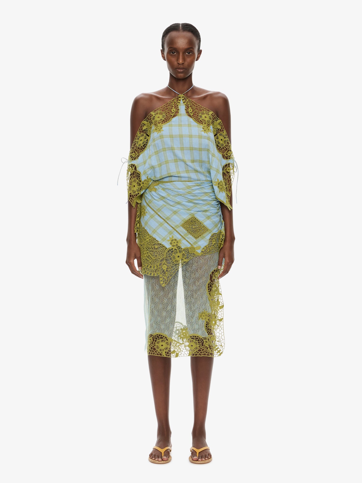 Embroidered Handkerchief Envelope Dress