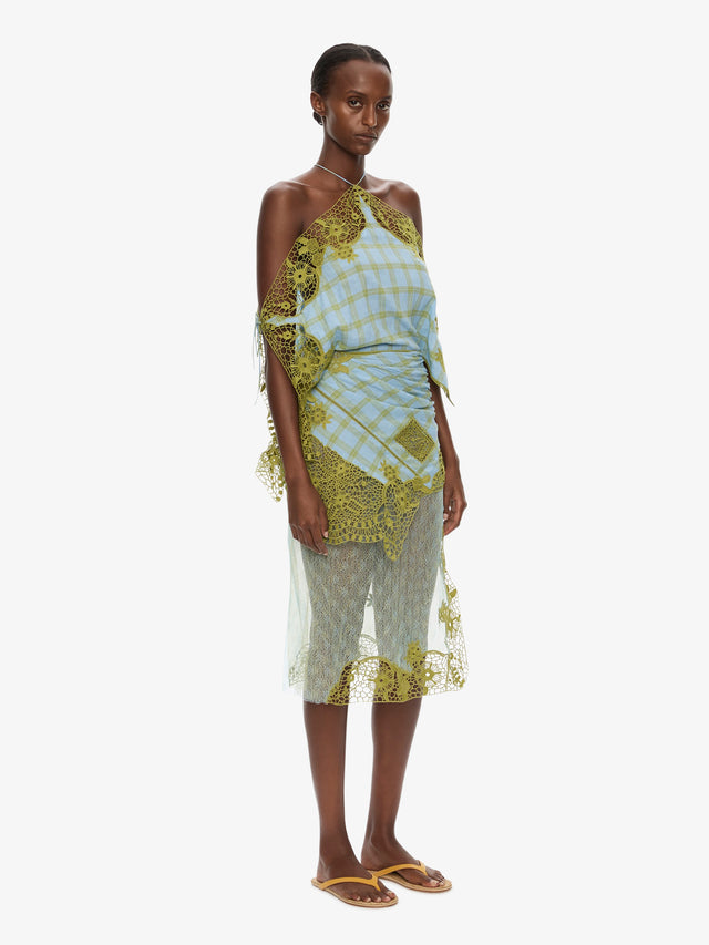 Embroidered Handkerchief Envelope Dress