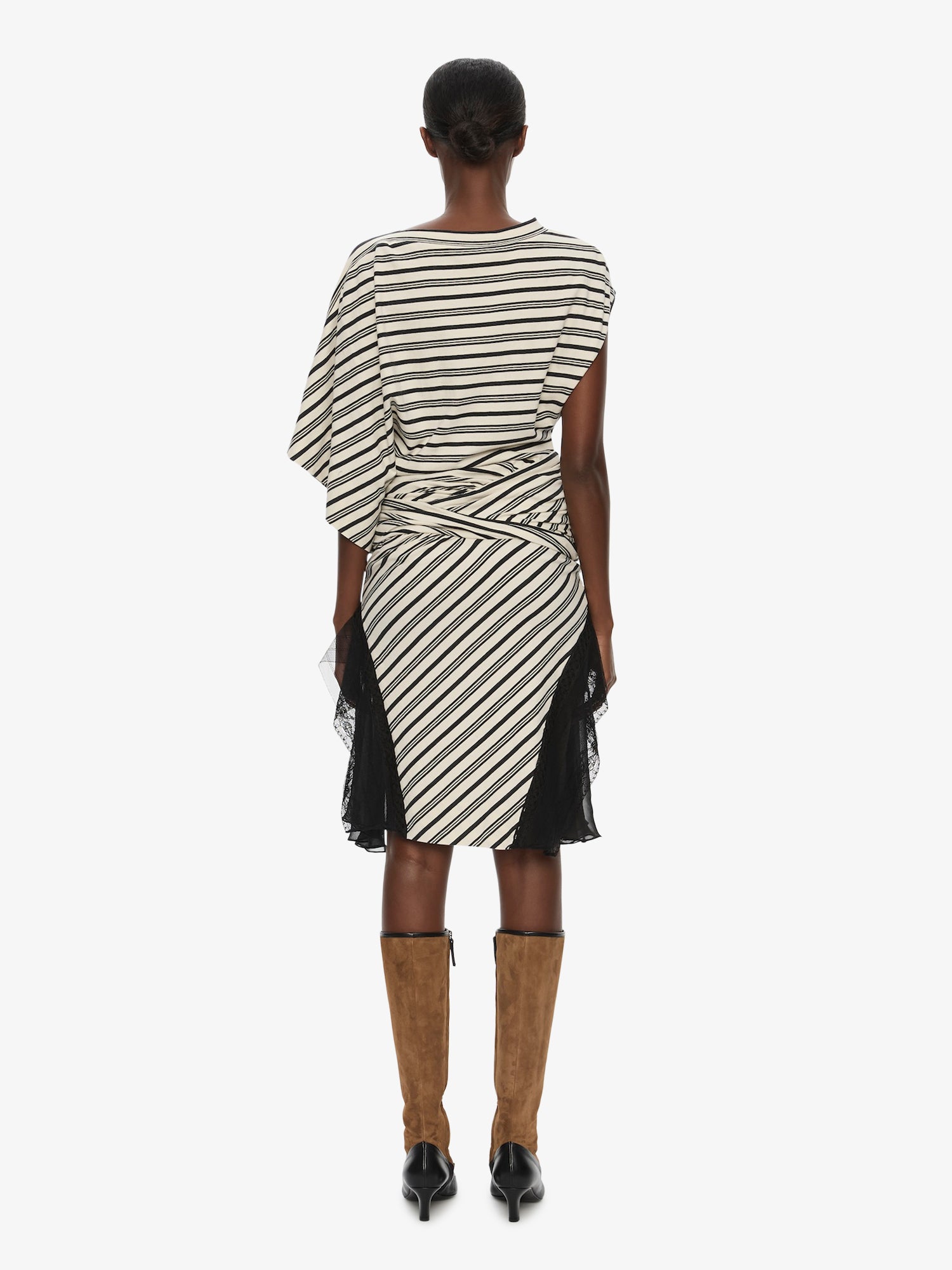 Striped Jersey Panelled Tee Dress