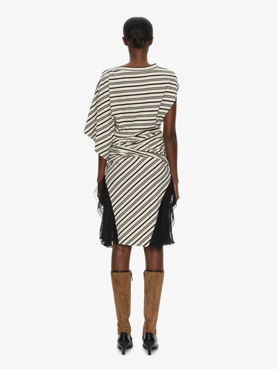 Striped Jersey Panelled Tee Dress