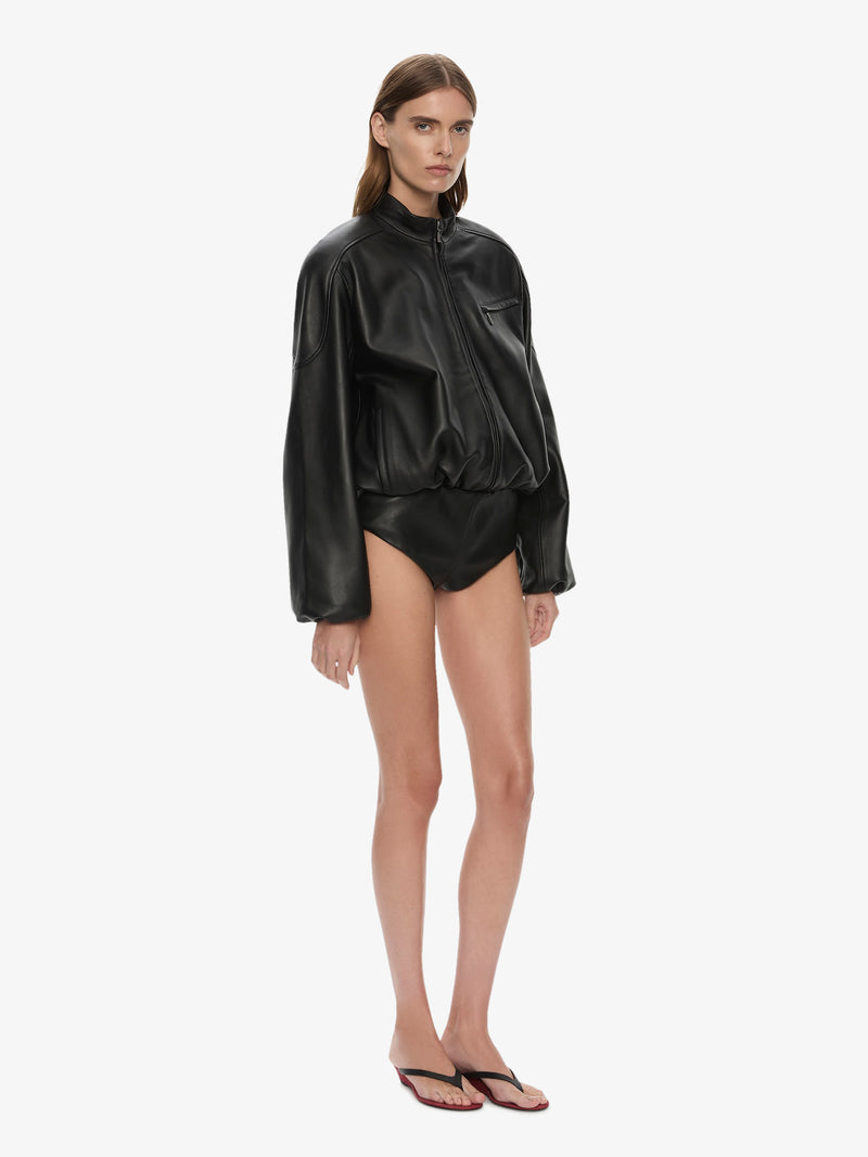Dannie Leather Zipped One Piece - Image 2