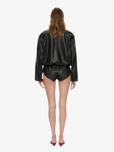 Dannie Leather Zipped One Piece