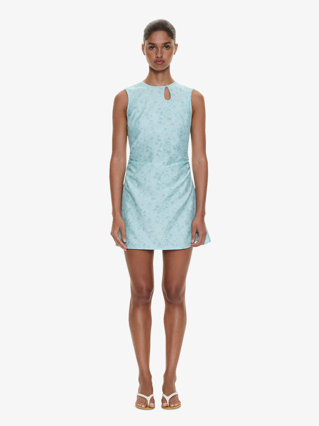 Light Leak Jacquard Loophole Mini Dress