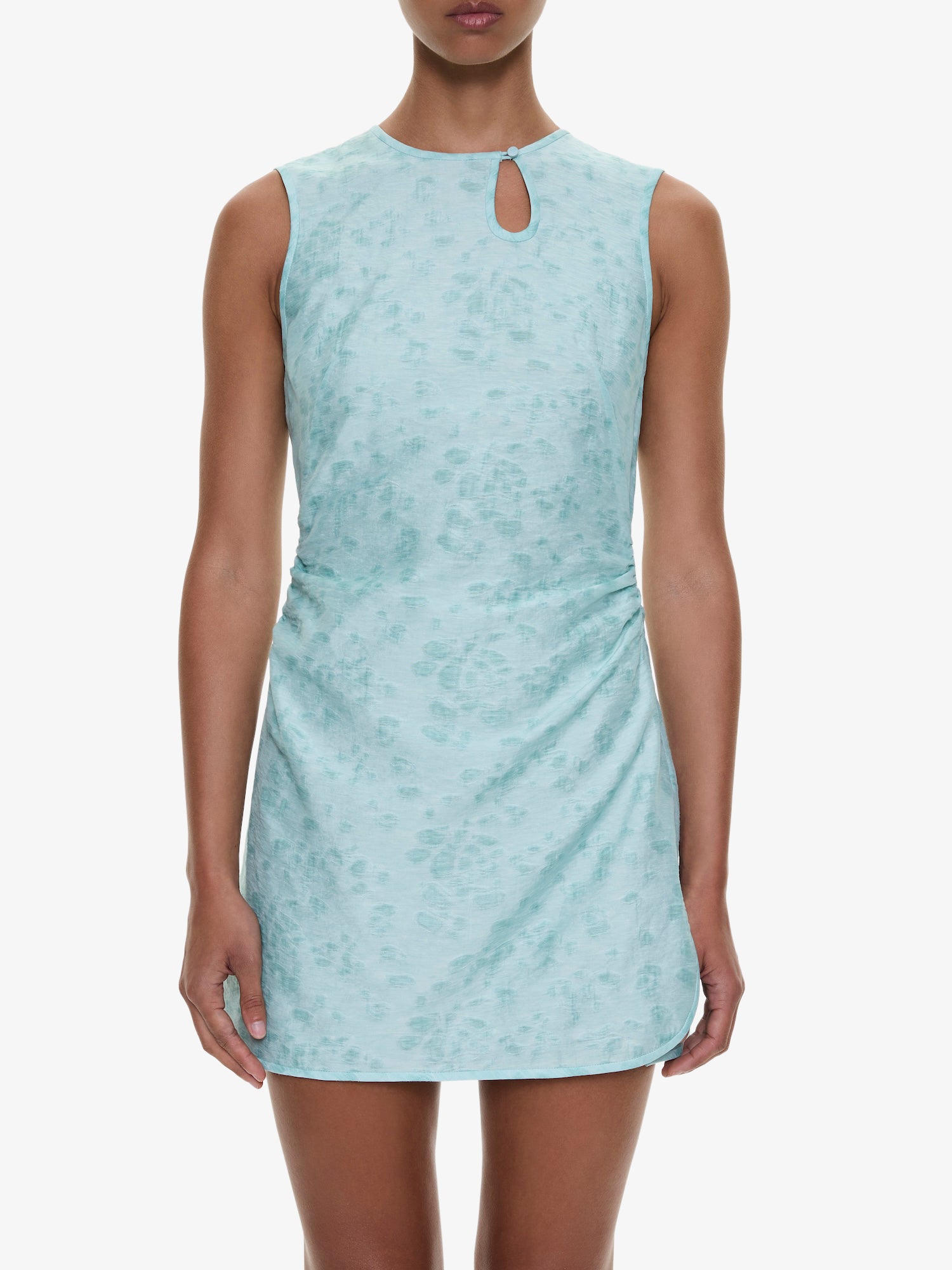 Light Leak Jacquard Loophole Mini Dress