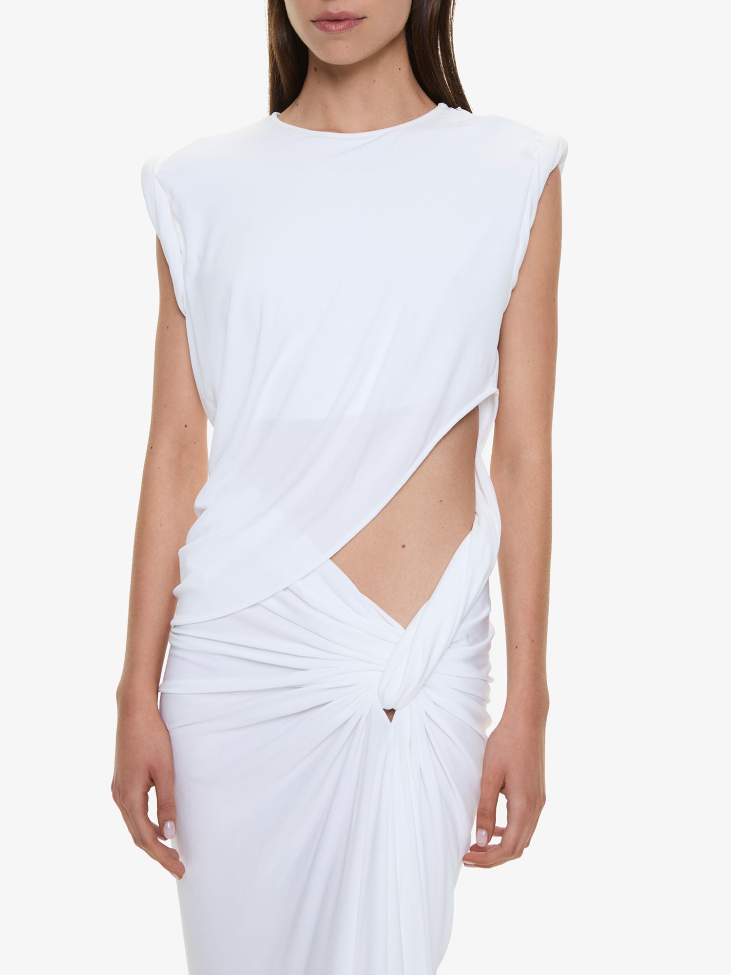 Twisted Lever Rolled Up Tee Dress