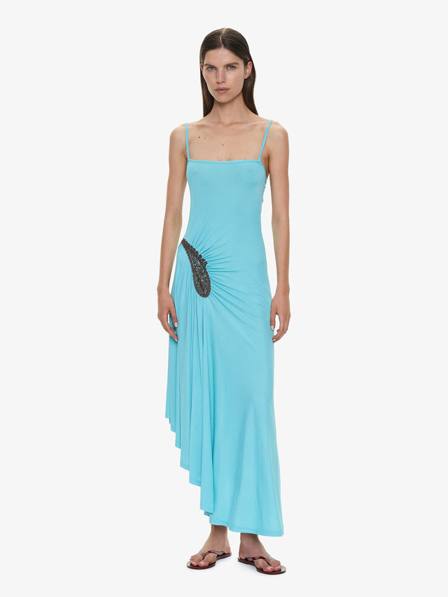Paisley Lace Rib Cami Dress
