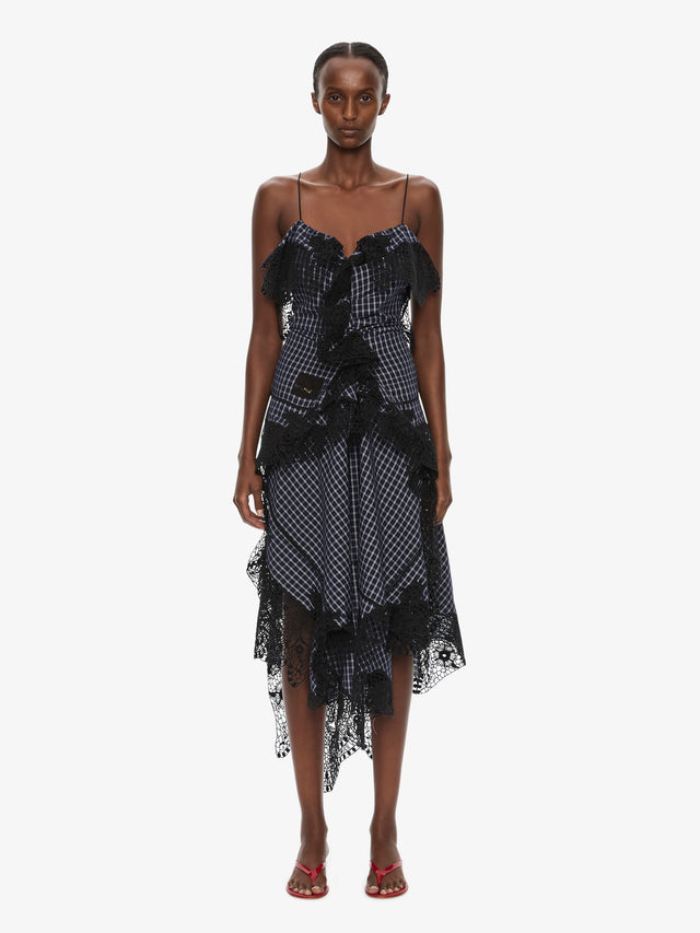 Embroidered Handkerchief Envelope Cami Dress