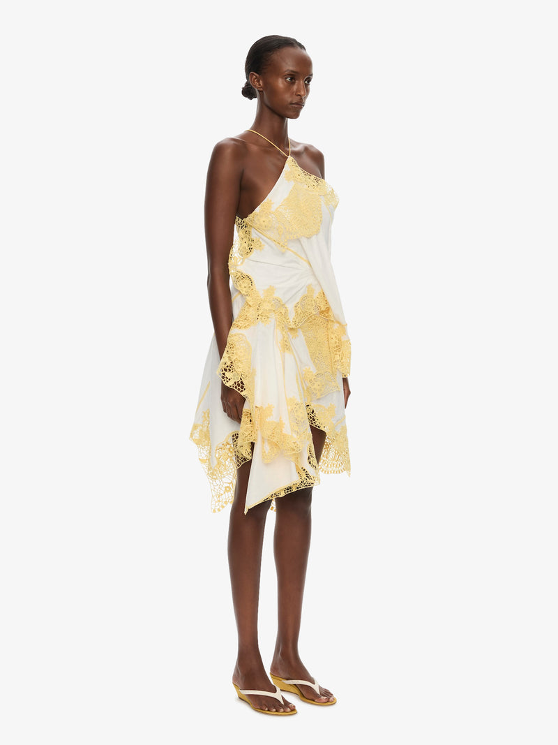 Embroidered Handkerchief Envelope Scarf Dress - Image 2