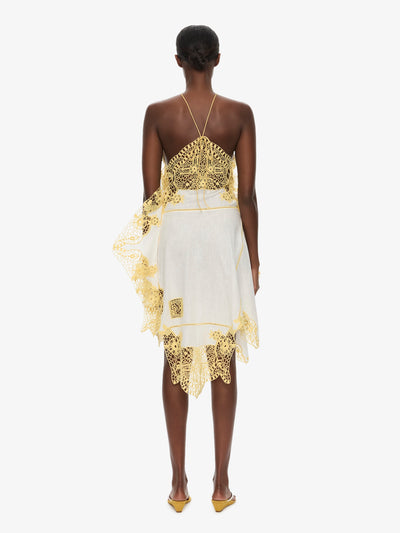 Embroidered Handkerchief Envelope Scarf Dress