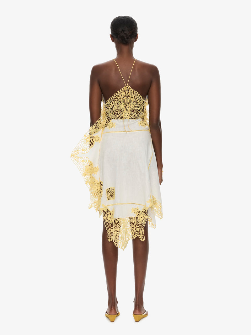 Embroidered Handkerchief Envelope Scarf Dress - Image 4