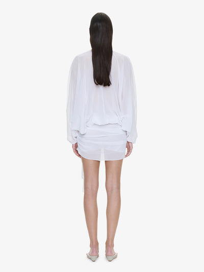 Porto Tie Long Sleeve Mini Dress