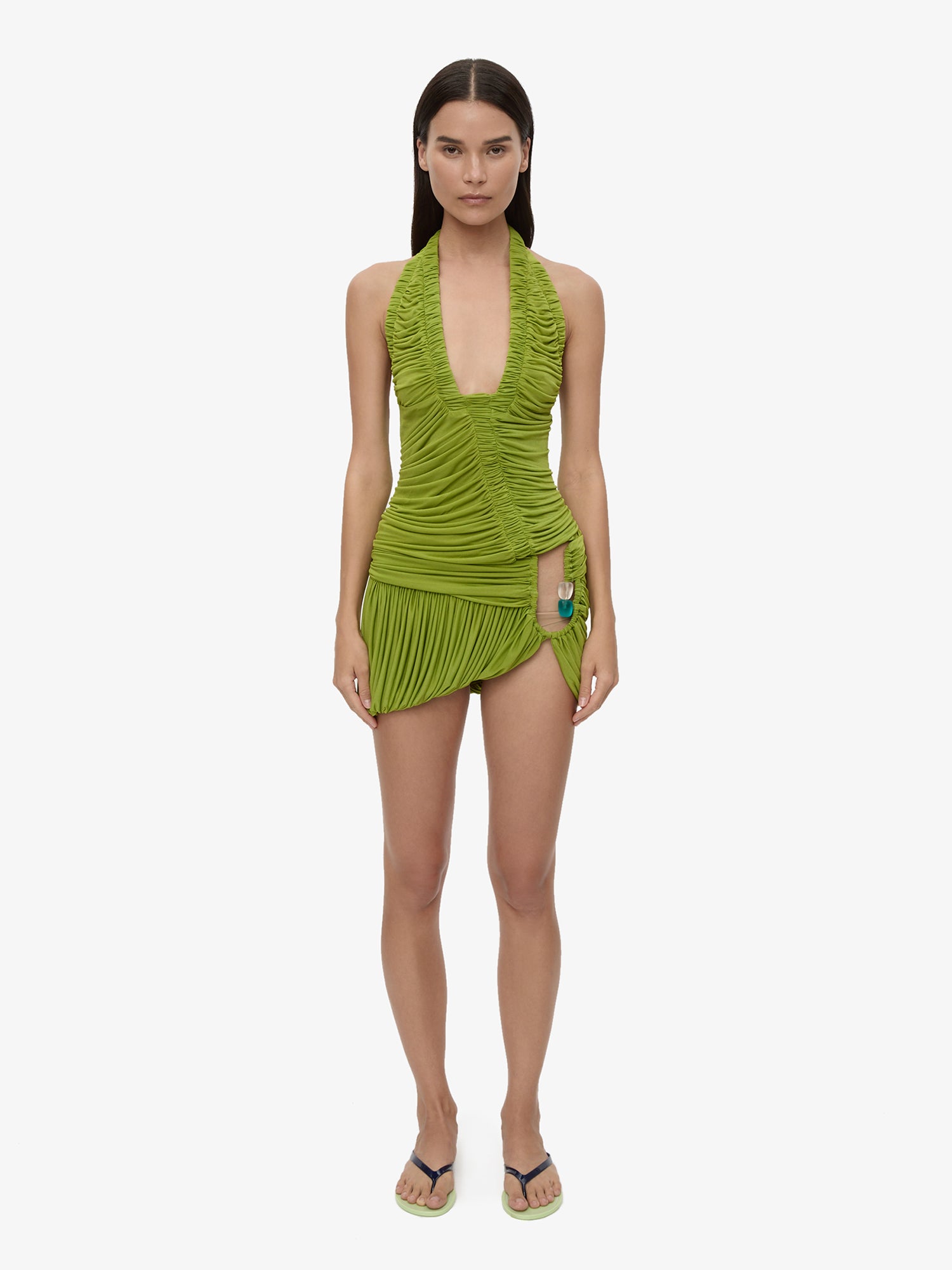Beach Glass Bubble Mini Dress