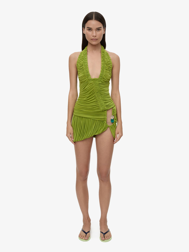 Beach Glass Bubble Mini Dress