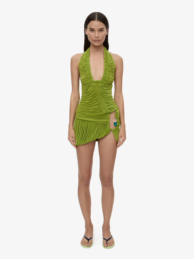 Beach Glass Bubble Mini Dress