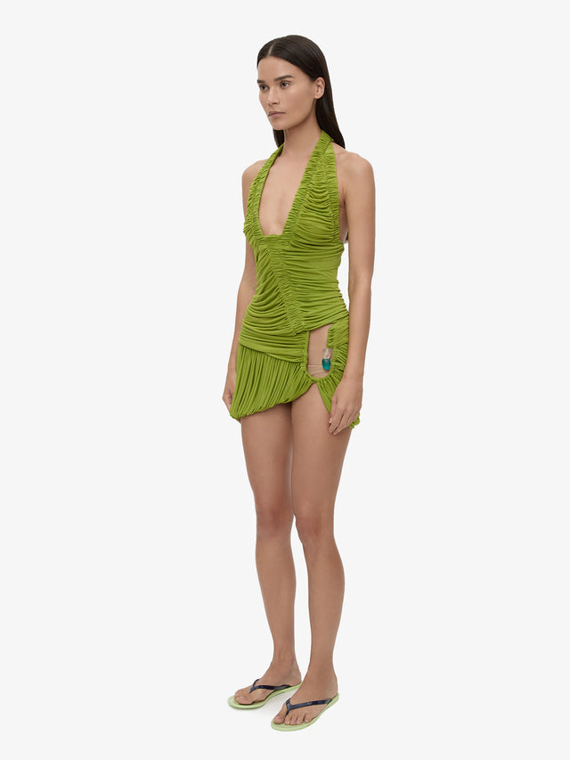 Beach Glass Bubble Mini Dress