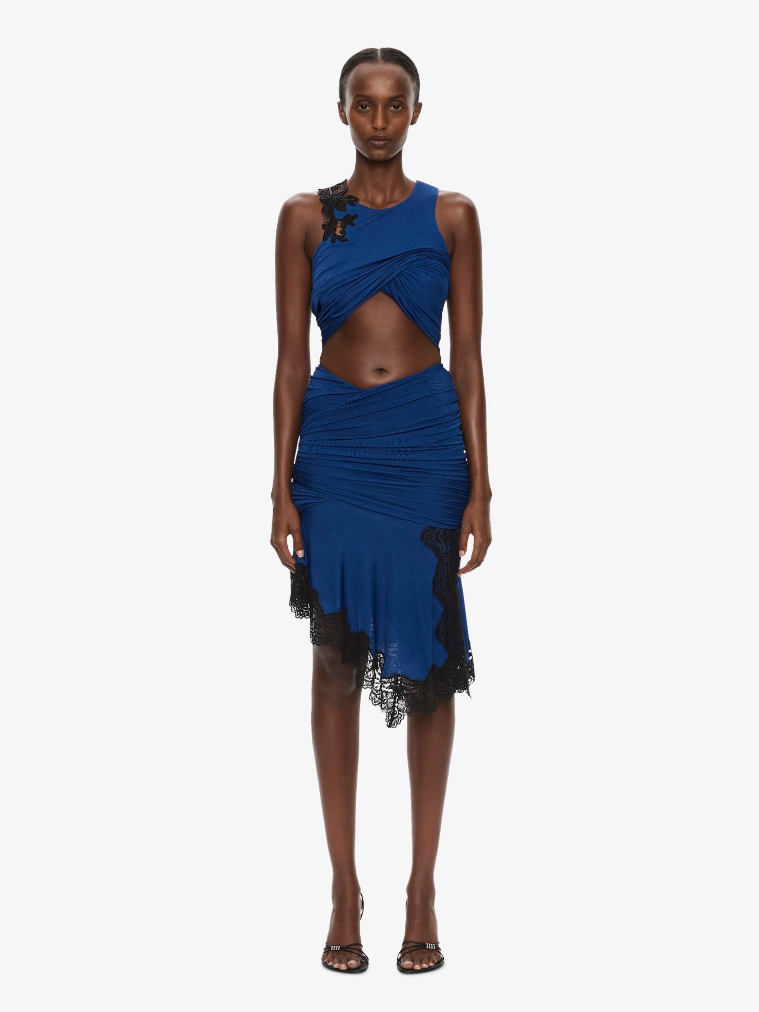 Hibiscus Embroidered Fold Up Tank