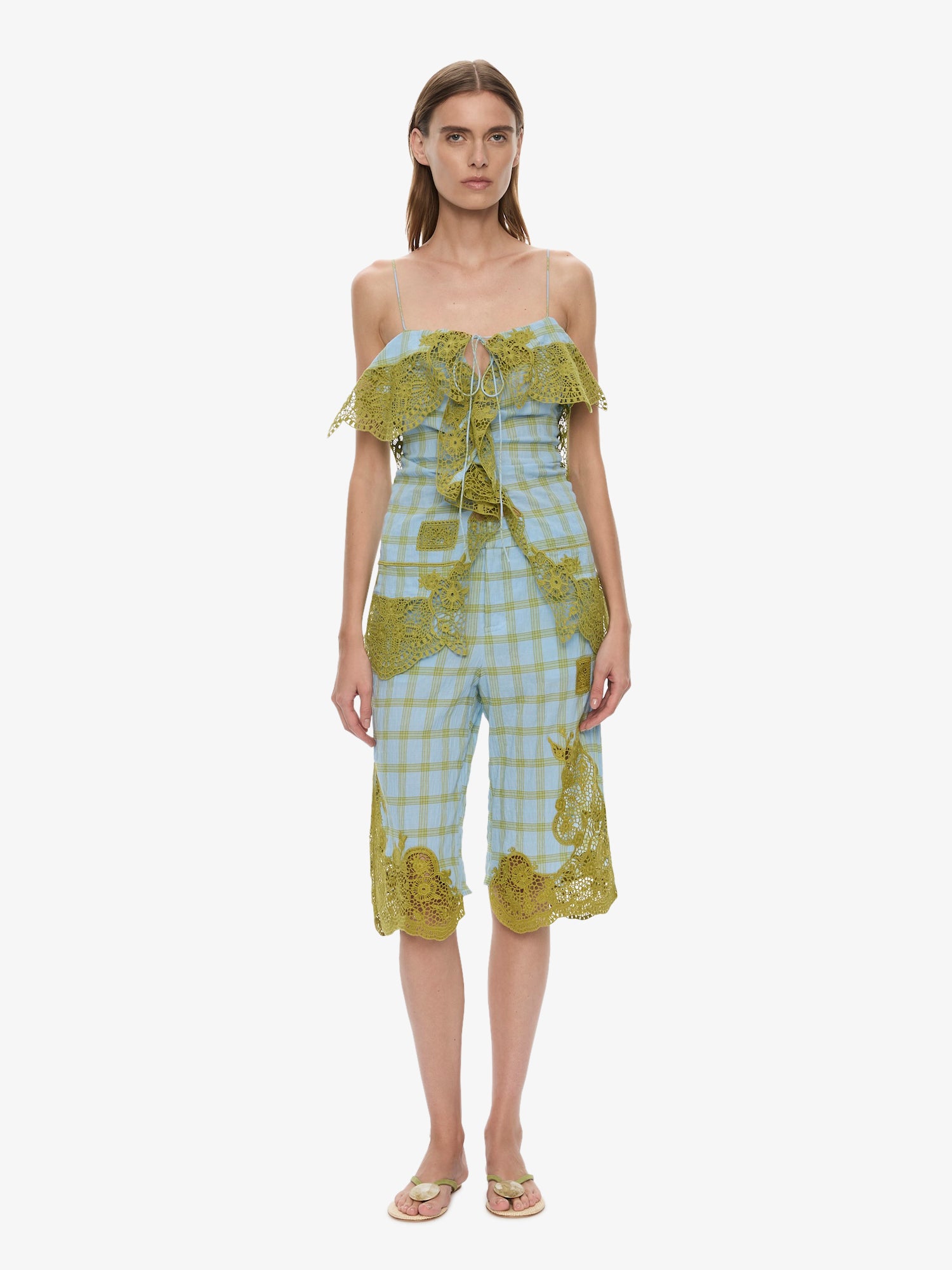 Maya Embroidered Handkerchief Shorts