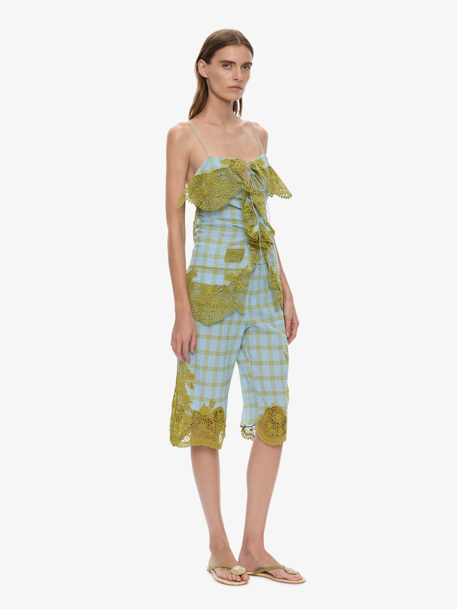 Maya Embroidered Handkerchief Shorts