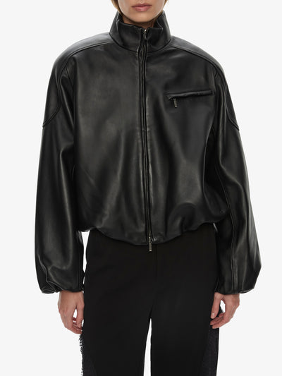 Dannie Leather Bomber