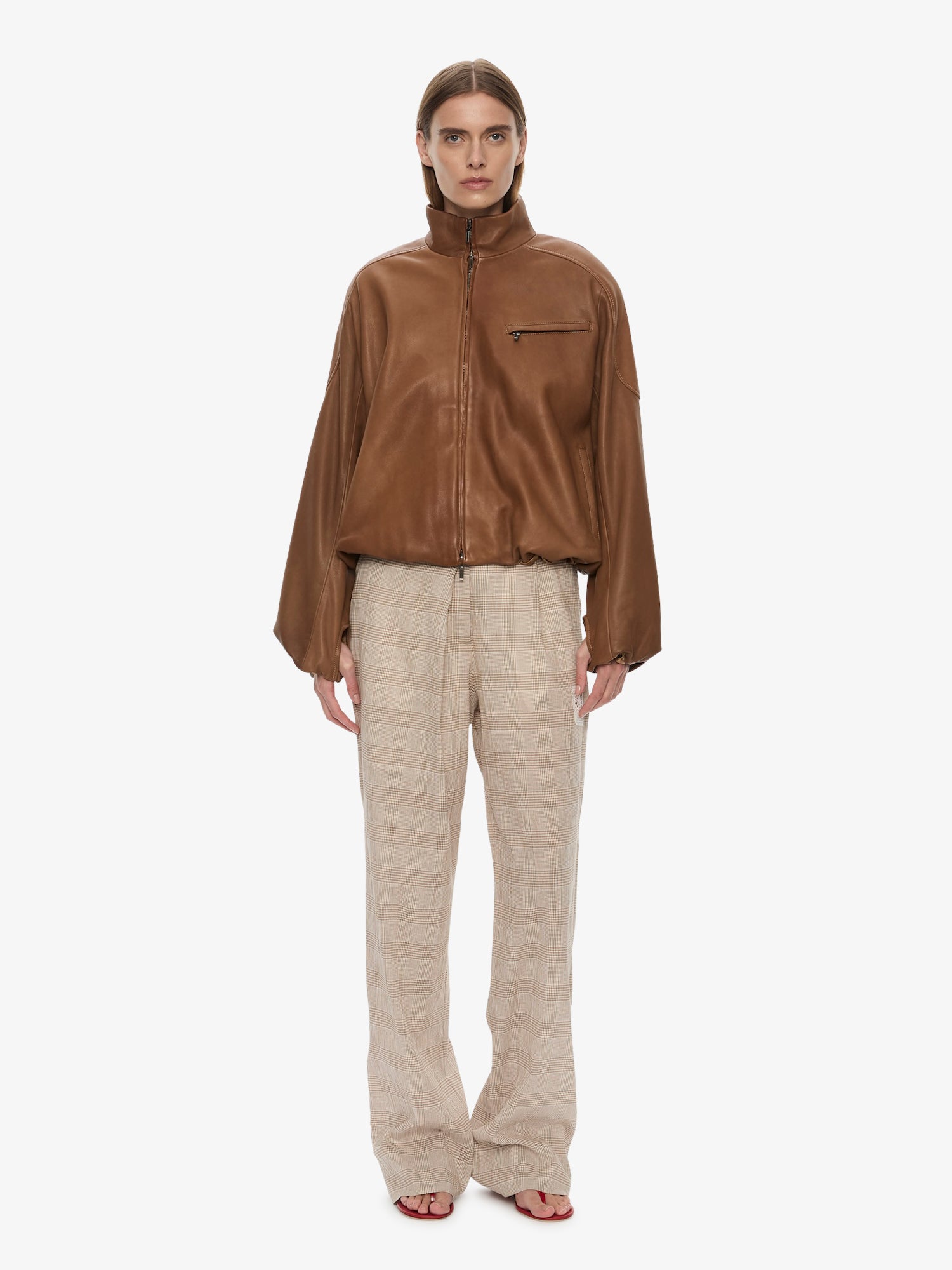Dannie Leather Bomber