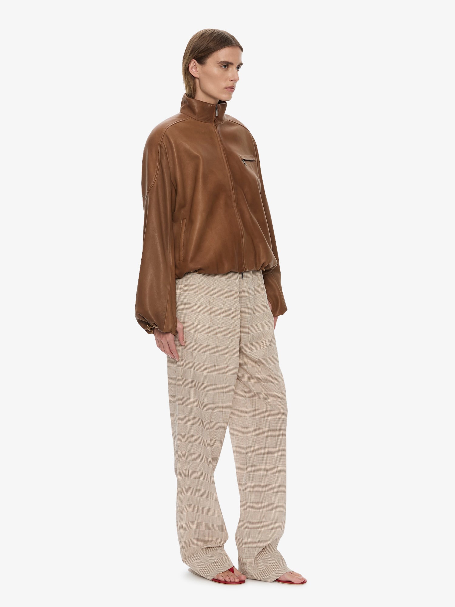 Dannie Leather Bomber