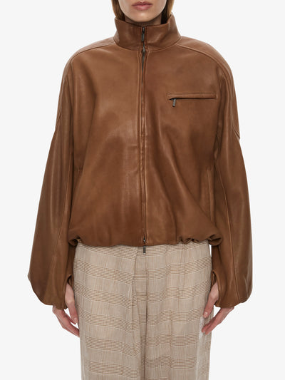 Dannie Leather Bomber