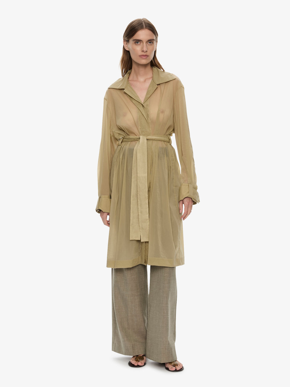 Lucent Mottled Sheer Chore Jacket