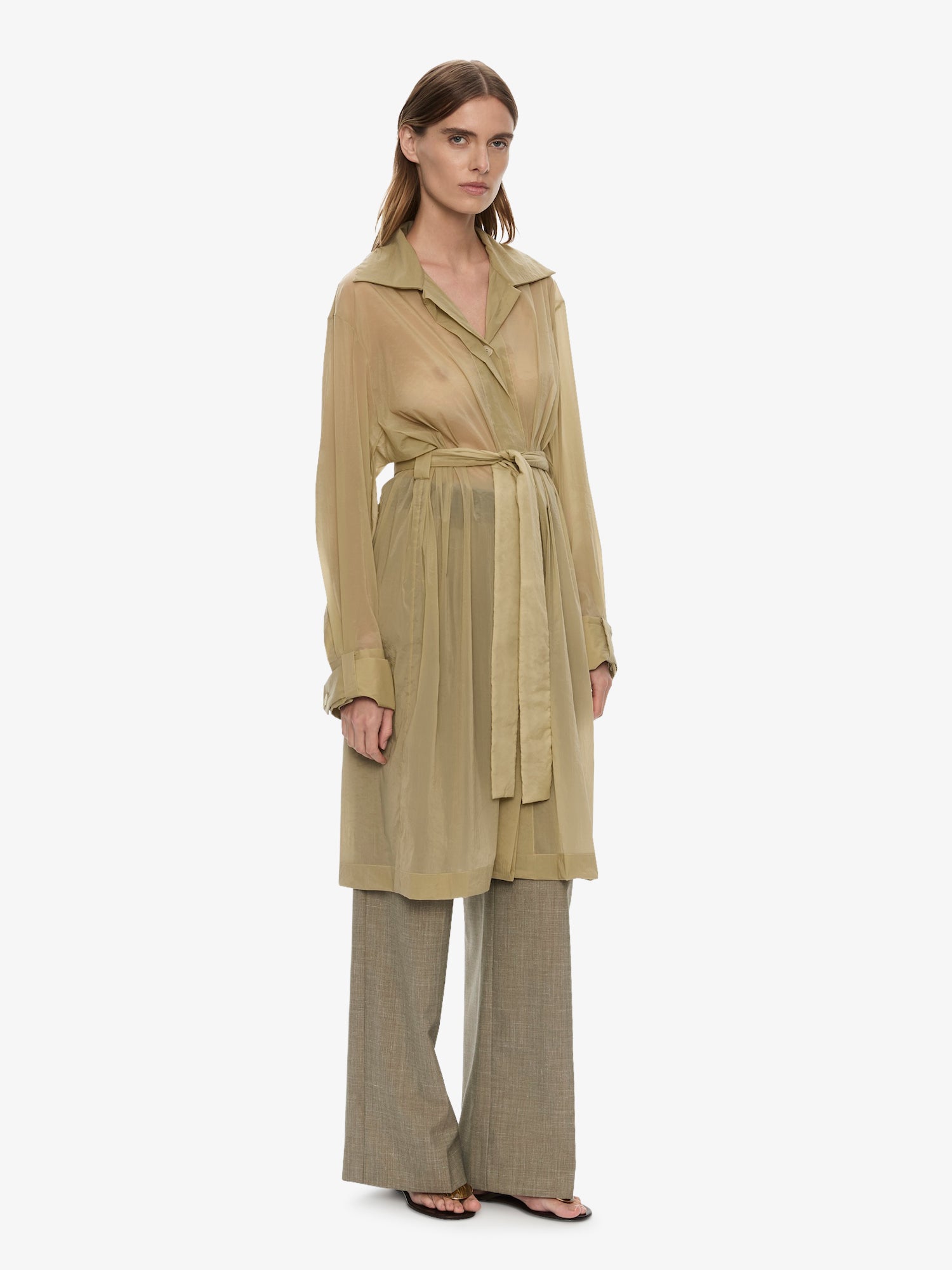 Lucent Mottled Sheer Chore Jacket