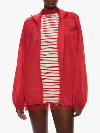 Dannie Lucent Mottled Sheer Bomber