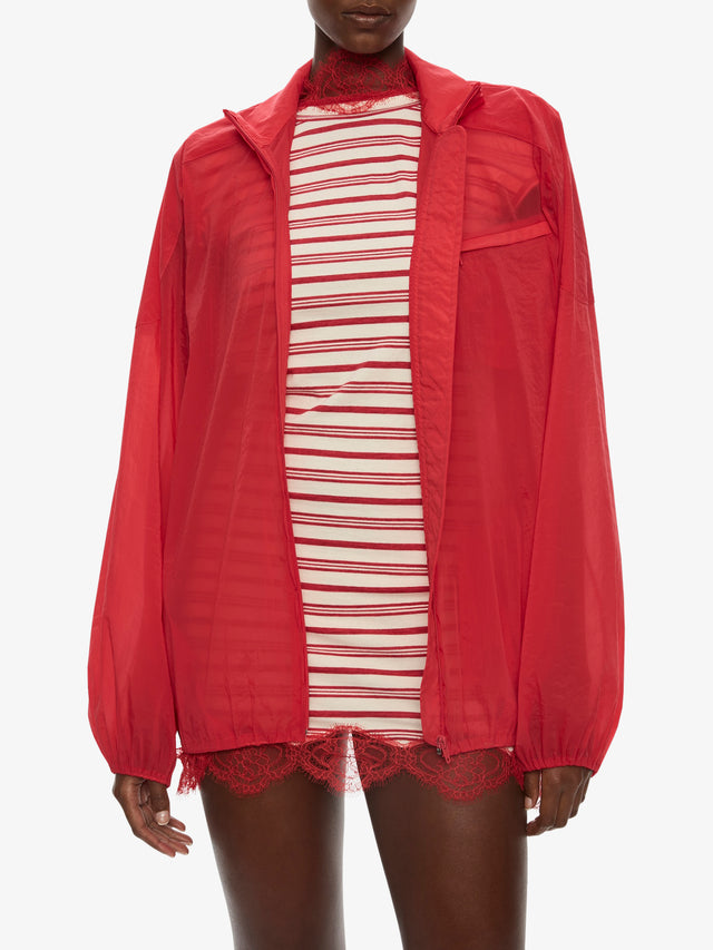 Dannie Lucent Mottled Sheer Bomber