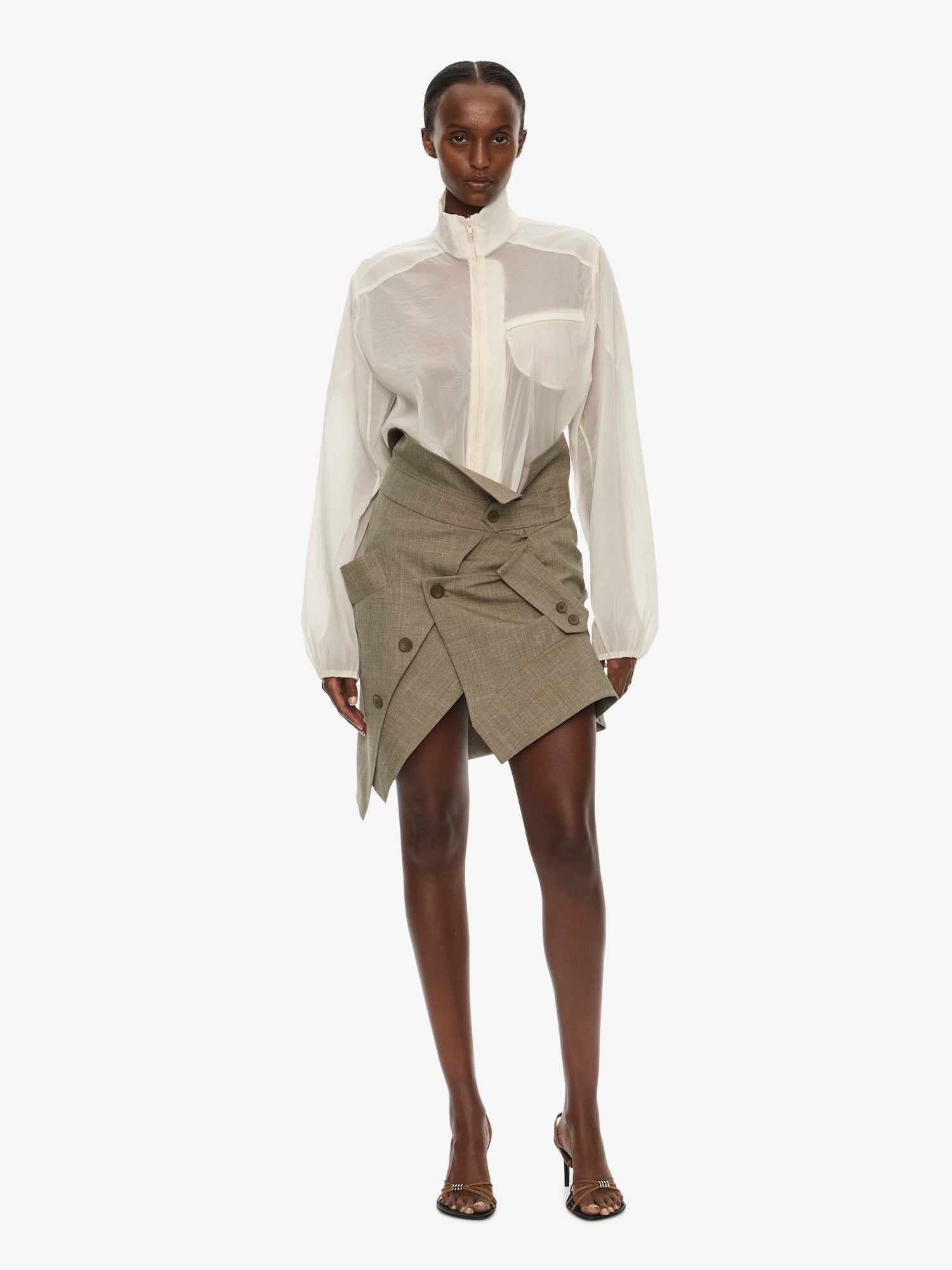 Dannie Lucent Mottled Sheer Bomber