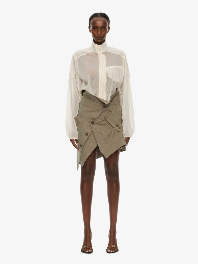 Dannie Lucent Mottled Sheer Bomber