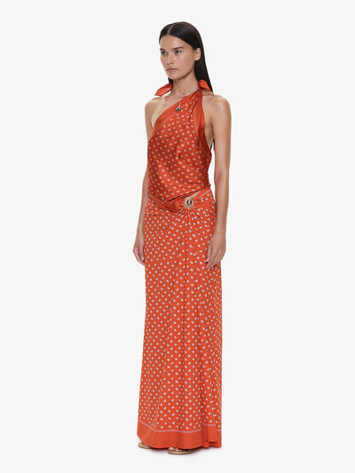Bandana Ruched Orbit Skirt