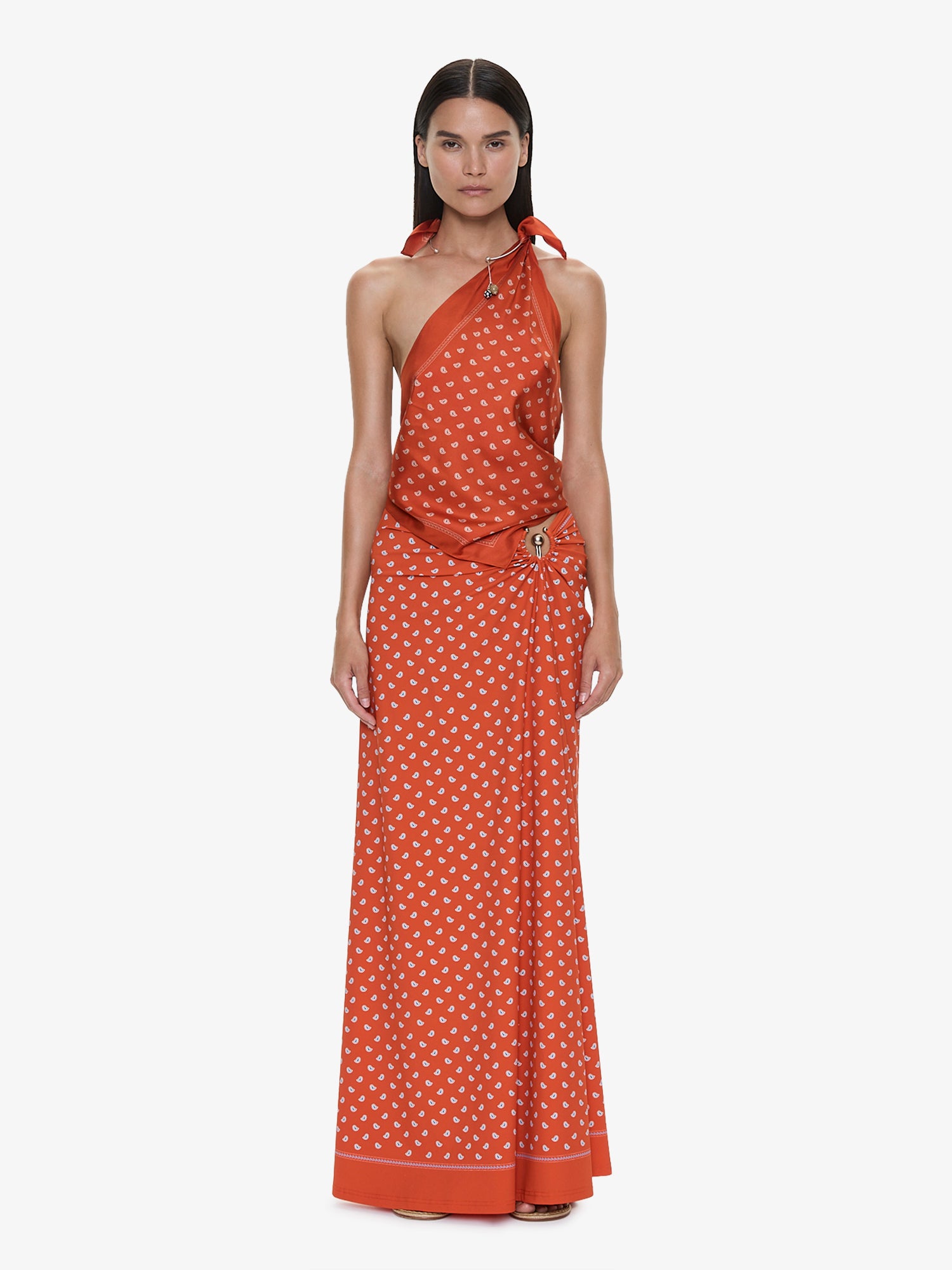 Bandana Ruched Orbit Skirt