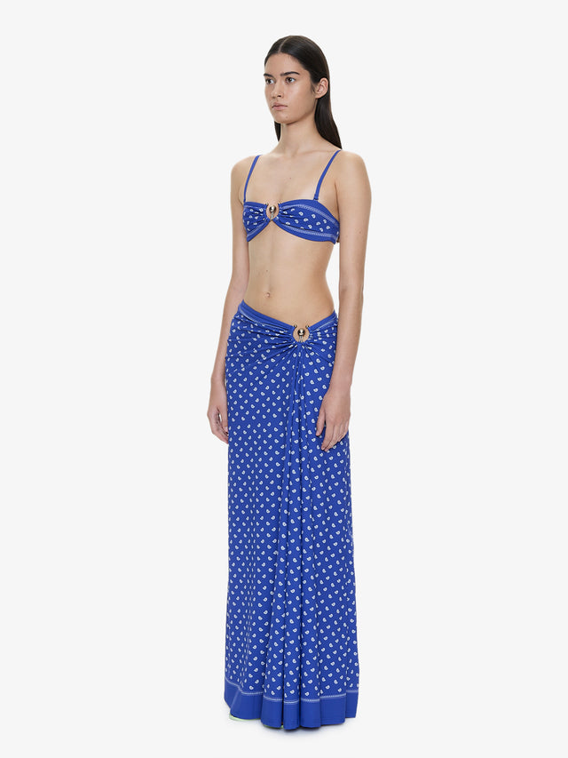Bandana Ruched Orbit Skirt