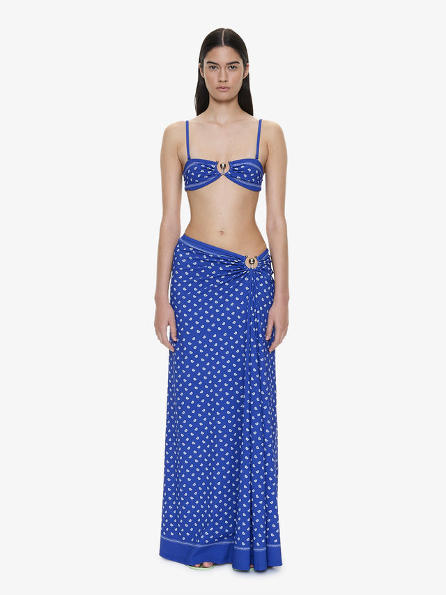 Bandana Ruched Orbit Skirt