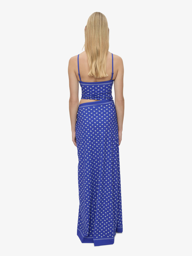 Bandana Ruched Orbit Split Dress