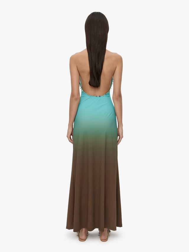 Beach Quartz Halter Ombre Dress