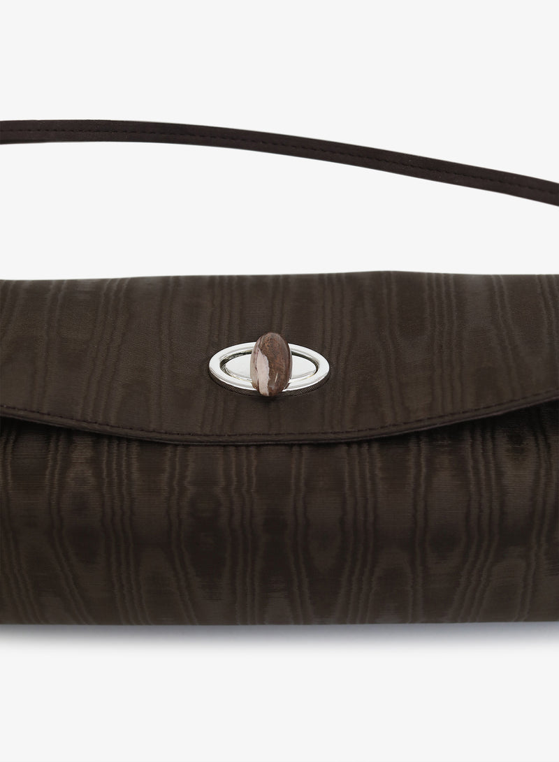 Doba Quartz Turnlock Moire Shoulder Bag - Image 3