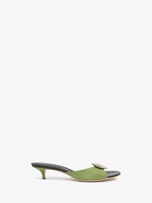 Aura Quartz Suede Kitten Mule