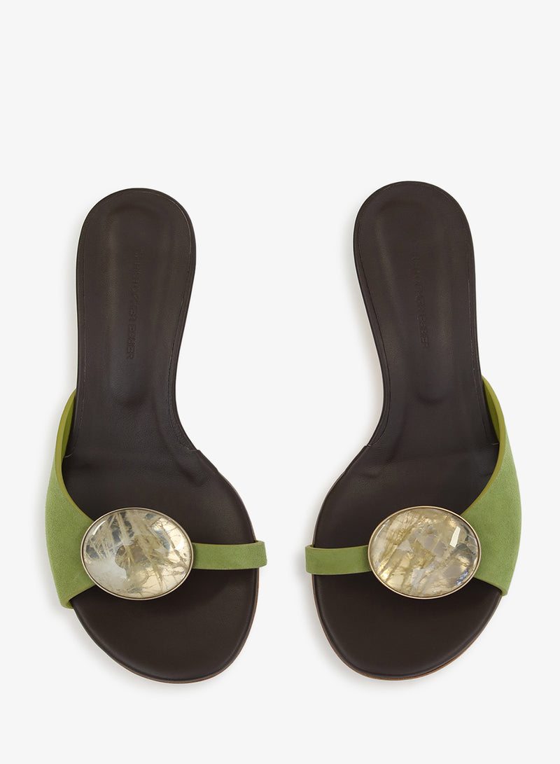 Aura Quartz Suede Kitten Mule - Image 3