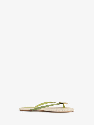 Aura Quartz Raffia Flip Flop